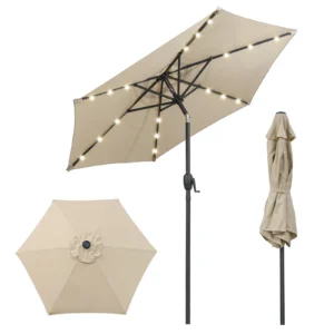 5ft Solar Patio Umbrella